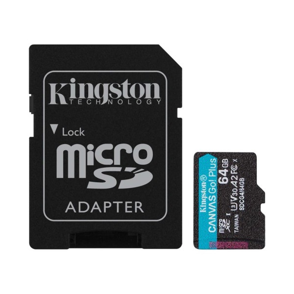 Memoria Kingston 64GB microSDXC Canvas GoPlus Gen4 (SDCG4/64GB)