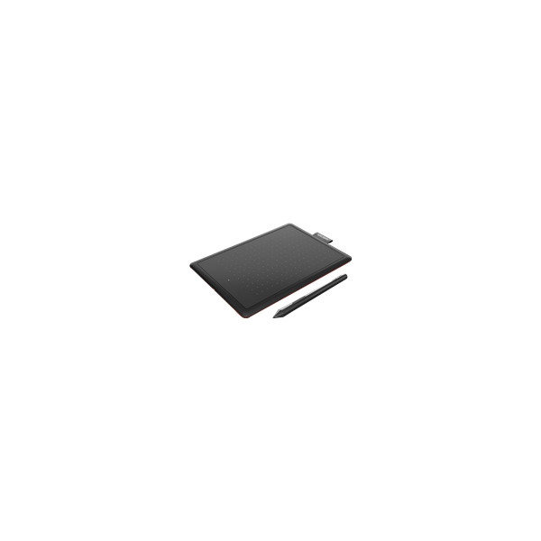 Wacom One by Wacom - Digitalizador - diestro y zurdo - 15.2 x 9.5 cm - electromagnético - cableado - USB - negro, rojo