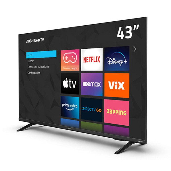 Smart TV AOC ROKU de 43 pulgadas, LED, Full HD, HDMI, Dolby Digital, AirPlay 2 (43S5135)