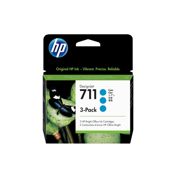 TINTA HP 711 29 ML X 3 CIAN MULTIPACK (CZ134A)