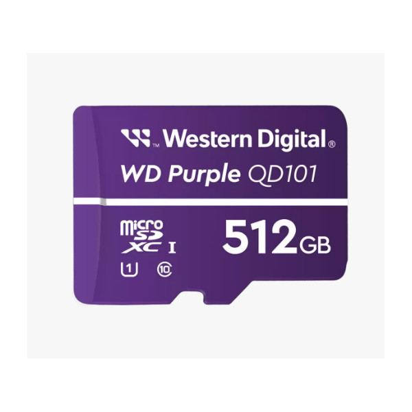 Tarjeta MicroSD Western Digital Purple SC QD101 de 512GB, Clase 10, MicroSDHC