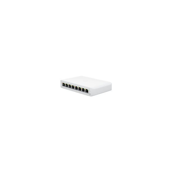 Ubiquiti UniFi Switch Lite USW-Lite-8-POE - Conmutador - Gestionado - 8 x 10/100/1000 (4 PoE+) - sobremesa, montaje en pared - PoE+ (52 W) (USW-LITE-8-POE)