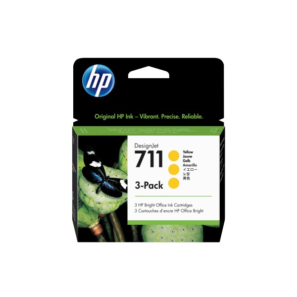 TINTA HP 711 29 ML X 3 AMARILLO PACK (CZ136A)