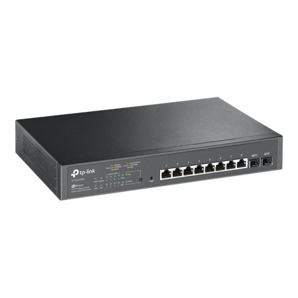 Conmutador Inteligente TPLink JetStream TLSG2210MP  8 Puertos PoE+, Montaje en Rack (TL-SG2210MP)