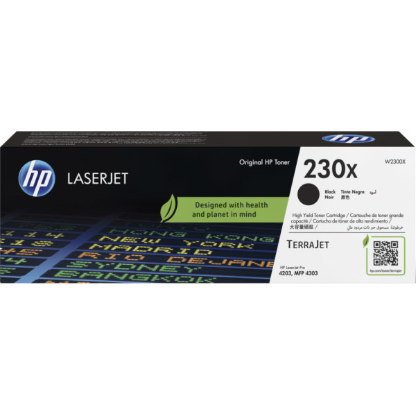 HP 230X - Negro - original - LaserJet - cartucho de tóner (W2300X) - para Color LaserJet Pro 4201, 4203, MFP 4301, MFP 4303 (W2300X)