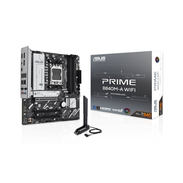 ASUS - PRIME B840M-A WIFI - Motherboard - Micro ATX - Socket AM5 - AMD B840 - para Ryzen