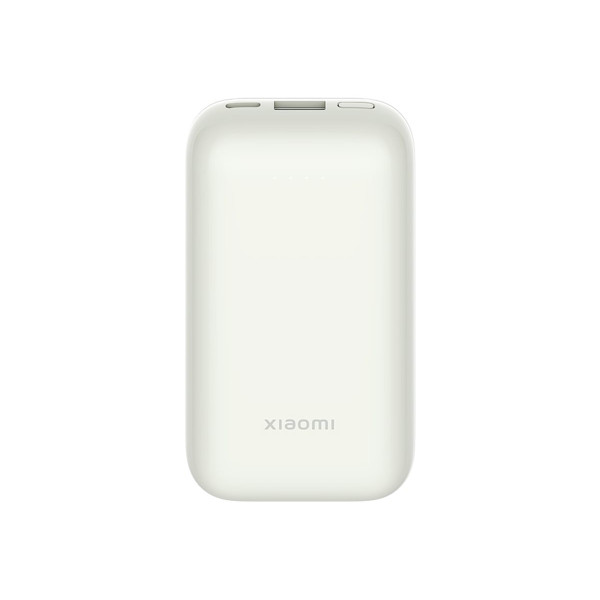 Xiaomi PB1030ZM - Pocket Edition Pro - cargador portátil - 10000 mAh - 33 vatios - 3 A - Fast Charge - 2 conectores de salida (USB, 24 pin USB-C) - marfil