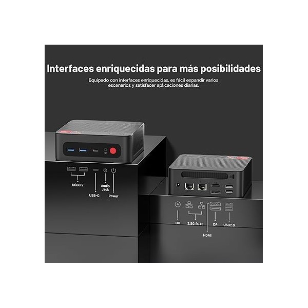 BOSGAME EFFIZEN P4 Mini PC Ryzen 7 7730U 16 GB RAM 1TB NVMe SSD Dual 2.5G LAN WIN11 PRO (B0GCH917SW)