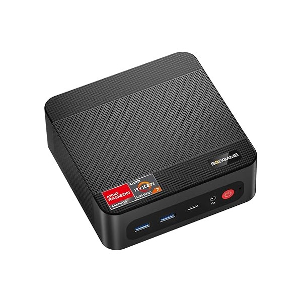 BOSGAME EFFIZEN P4 Mini PC Ryzen 7 7730U 16 GB RAM 1TB NVMe SSD Dual 2.5G LAN WIN11 PRO
