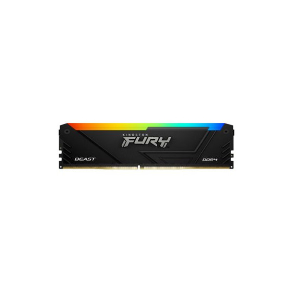 Kingston FURY Beast RGB - DDR4 - módulo - 8 GB - DIMM de 288 contactos - 3733 MHz / PC4-29800 - CL19 - 1.35 V - sin búfer - no ECC - negro (KF437C19BB2A/8)