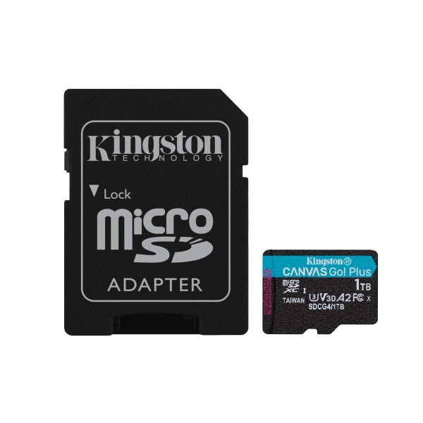 Kingston - Flash memory card - microSDXC - Canvas Go Plus Gen4 200MB/s A2 (SDCG4/1TB)