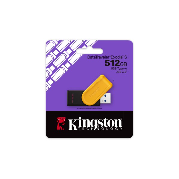 Kingston - USB flash drive - USB 3.2 Gen 1 - Exodia S Black Yellow (DTXS/512GB)