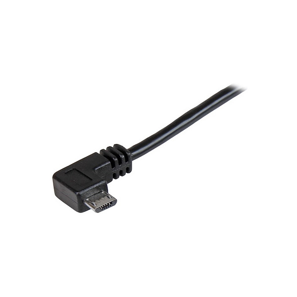 Cable de 0,5m Micro USB Acodado a la Derecha para Carga y Sincronización de Smartphones o Tablets (USBAUB50CMRA)