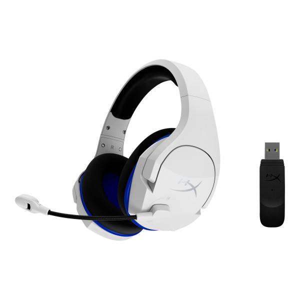 HyperX Cloud Stinger Core - Auricular - tamaño completo - 2,4 GHz - inalámbrico - blanco, azul - para Laptop 14, 15, 17; OMEN 15, 16; Pavilion Plus Laptop 14; Pavilion x360 Laptop; Pro 290 G9 (4P5J1AA)