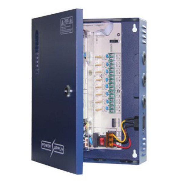 Fuente de Poder CCTV 10A 12V 9CH LED - Fusible PTC por CH - Folksafe (KAS-DC120910)