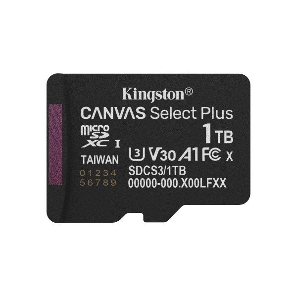 Kingston - Flash memory card - microSDHC - 1TB microSDXC Canvas Select Pl (SDCS3/1TB)