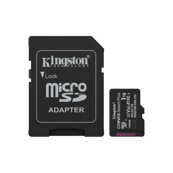 Kingston - Flash memory card - microSDHC - 1TB microSDXC Canvas Select Pl (SDCS3/1TB)