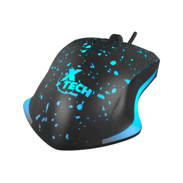 Mouse Gamer XTech XTM-411, 6 Botones, 3600 DPI, Luces LED, Negro (XTM-411)