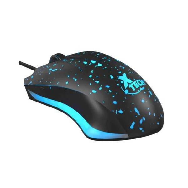 Mouse Gamer XTech XTM-411, 6 Botones, 3600 DPI, Luces LED, Negro