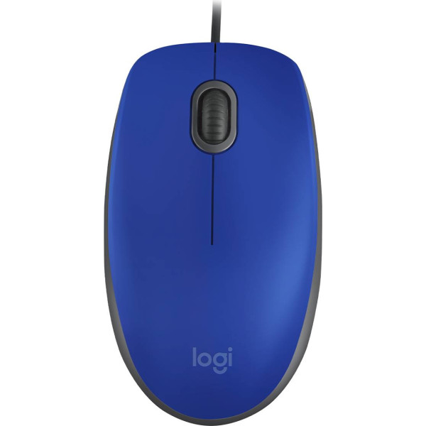 Logitech - Mouse - Wired - Blue - M110 Silent