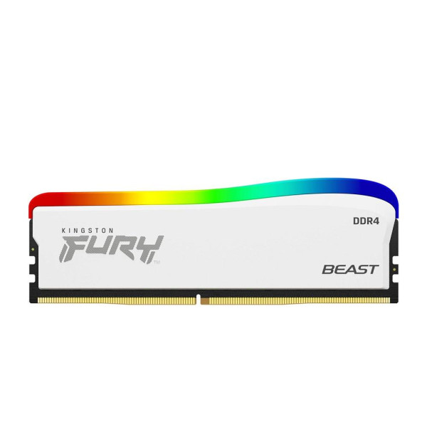 Memoria Ram Kingston FURY Beast - Edición especial RGB - DDR4 - módulo - 8 GB - DIMM de 288 contactos - 3200 MHz / PC4-25600 - CL16 - 1.35 V - sin búfer - no ECC - blanco