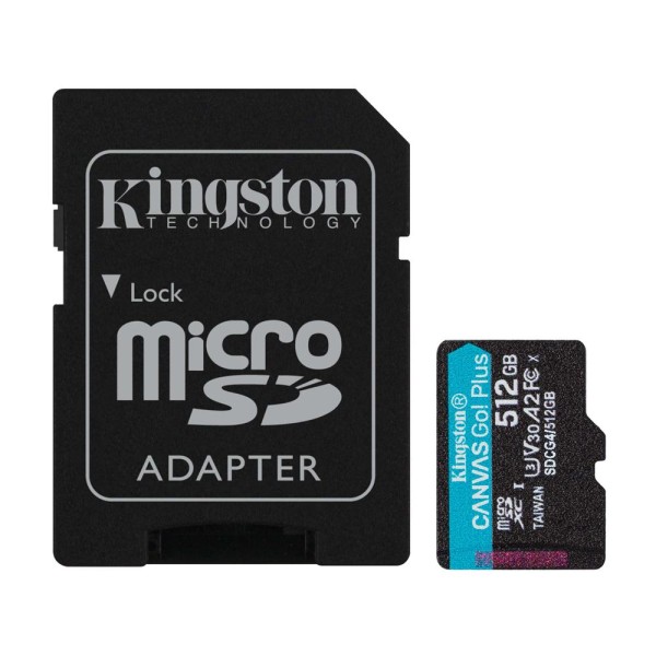 Memoria Kingston 512GBmicroSDXC Canvas GoPlus Gen4 (SDCG4/512GB)