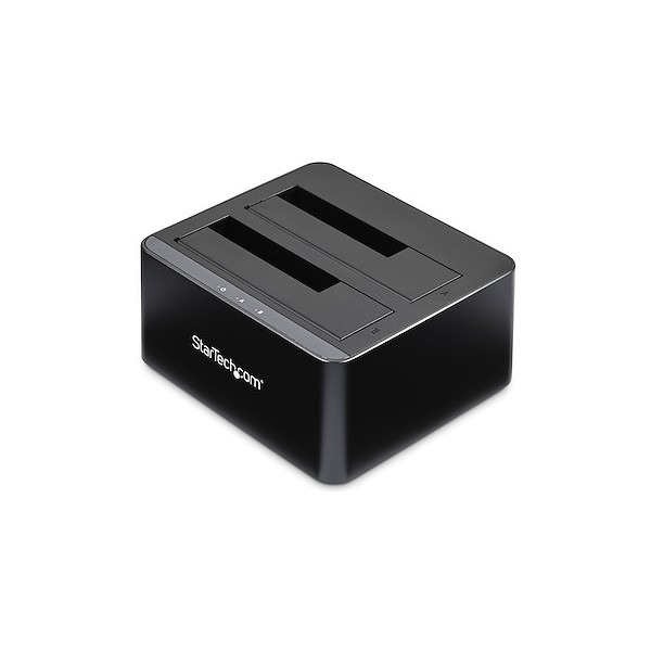 Docking Station de doble bahía USB 3.0 a SATA para disco duro, dock USB, estación externa SSAT/II/III SSD/HDD de 2,5/3,5