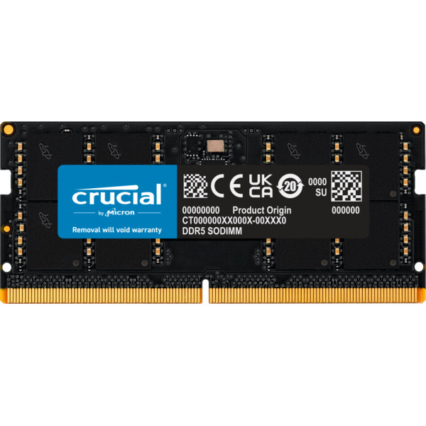 Memoria RAM Crucial de 32GB DDR5, 5200MHz, CL42, 1.1V, SODIMM