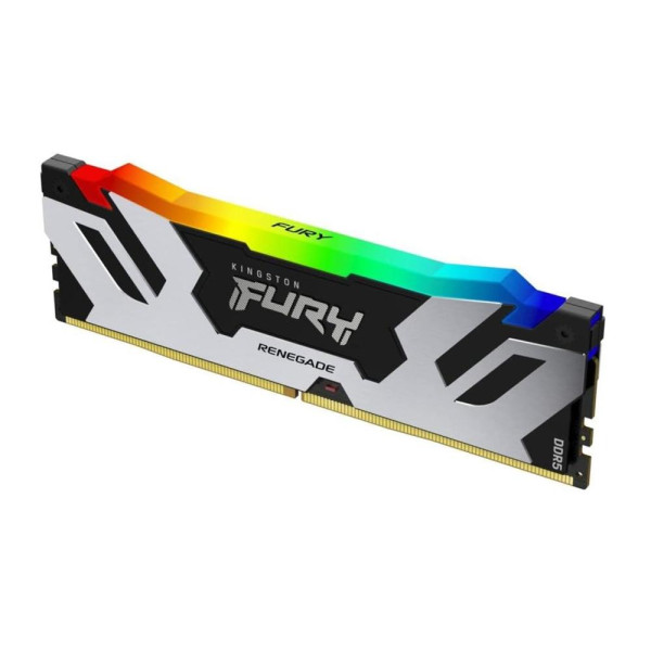 Memoria RAM Kingston Fury Renegade RGB Silver de 48GB, DDR5, 6000MHz, CL32, DIMM (KF560C32RSA-48)