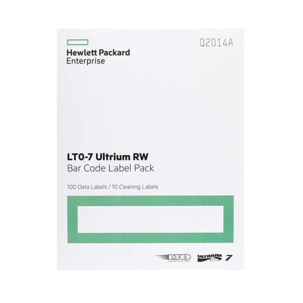 HPE LTO-7 Ultrium RW Bar Code Label Pack (Q2014A)