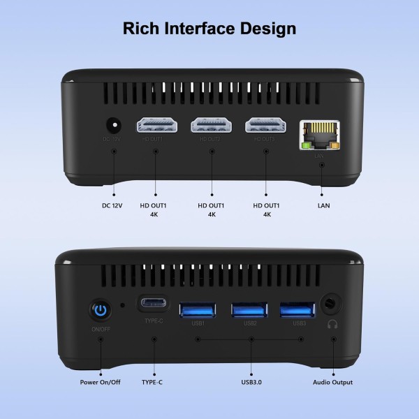 TUREWELL MINI PC HSI-95 Alder Lake N95 QUAD-CORE 3.40GHZ 8GB 256GB M2 SSD WIN 11 PRO (B0GKNM4NQL)