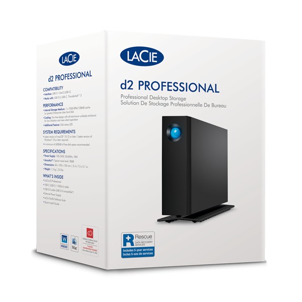 Disco Duro LaCie d2 Professional STHA10000800 10TB Externo USB 3.1(sobremesa) (STHA10000800)