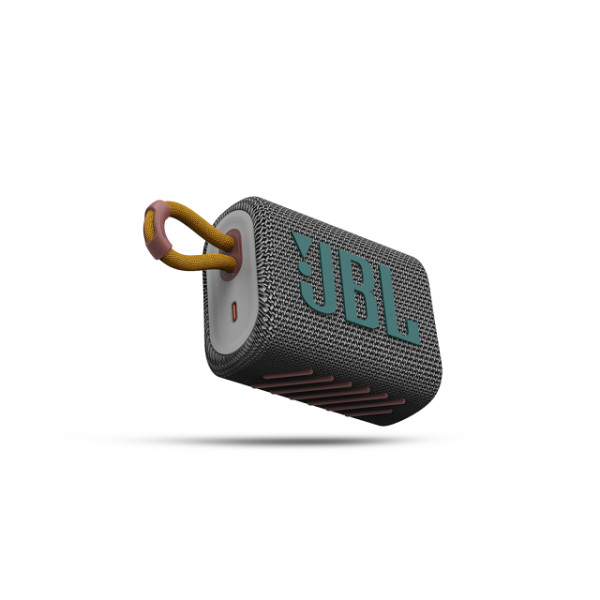 JBL Go 3 - Altavoz - para uso portátil - inalámbrico - Bluetooth - 4.2 vatios - gris (JBLGO3GRYAM)