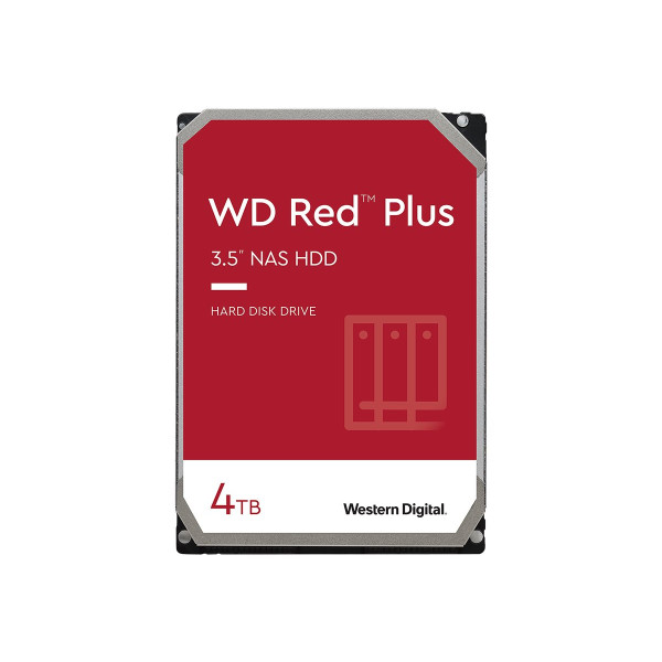 Disco Duro Western Digital Red Plus de 4TB, 3.5 pulgadas, NAS, SATA, 5.400rpm, 256MB Caché