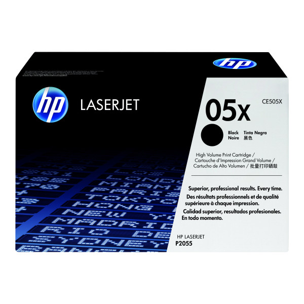 Cartucho de tóner HP 05X de alto rendimiento, negro, original, para LaserJet P2054, P2055, P2056, P2057