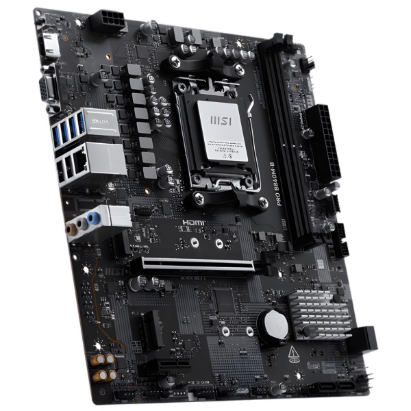 MSI - PRO B840M-B - Motherboard - Micro ATX - AMD B840 - para Core Ultra / para Ryzen - AM5 DDR5 (824142430972)