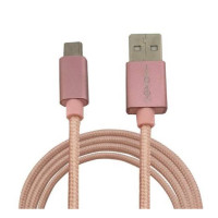 Cable Trenzado USB-A - USB-C Vivitar de 1.8 metros, Rosado