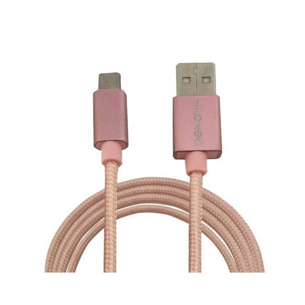Cable Trenzado USB-A - USB-C Vivitar de 1.8 metros, Rosado
