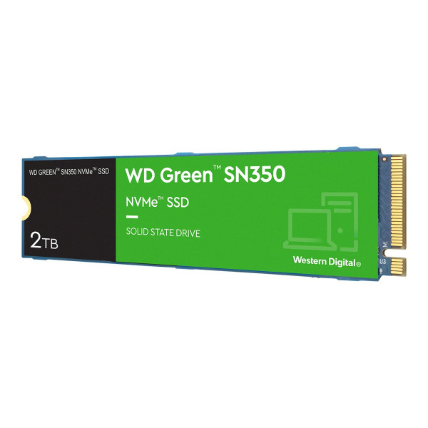 Unidad de Estado Sólido Western Digital Green SN350 de 2TB, NVMe, M.2 2280, PCIE Gen3 (WDS200T3G0C)