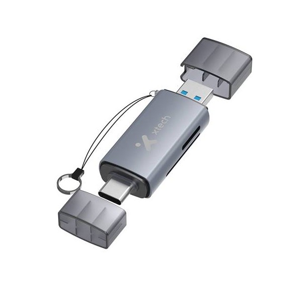 Lector de Tarjetas Xtech XTC-581, SD, MicroSD, Conexión USB 3.0, USB-C (XTC-581)