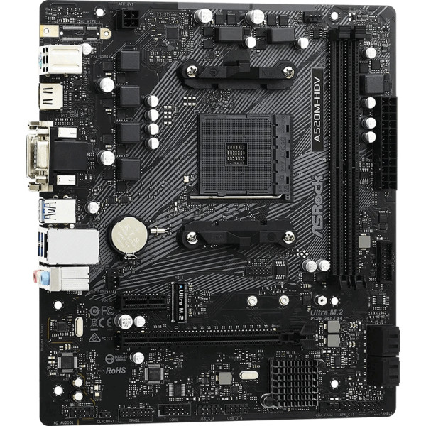 Tarjeta Madre Asrock A520M-HDV AMD Socket AM4 Ryzen™ (A520 M-HDV)