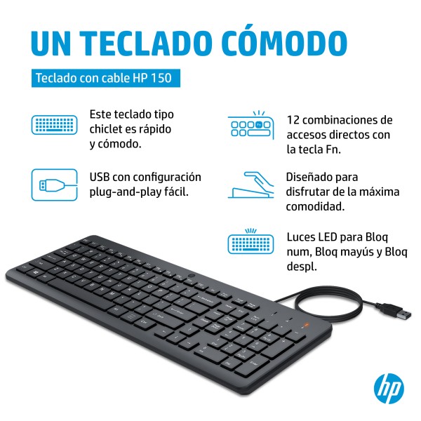 150 WD USB-A KBD (664R5AA#ABM)
