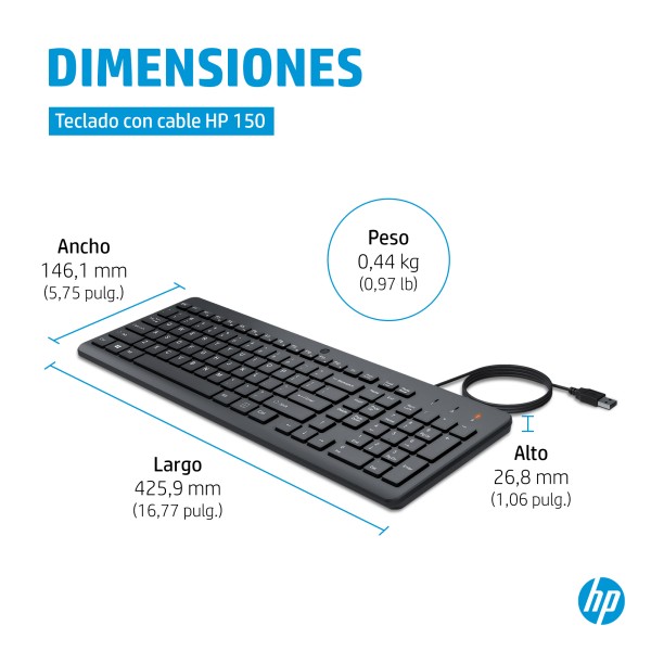 150 WD USB-A KBD (664R5AA#ABM)