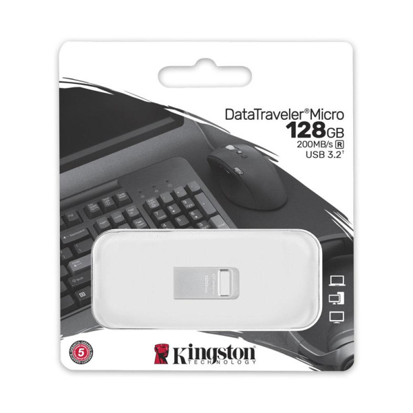 128GB DataTraveler Micro 200MB/s Metal USB 3.2 Gen