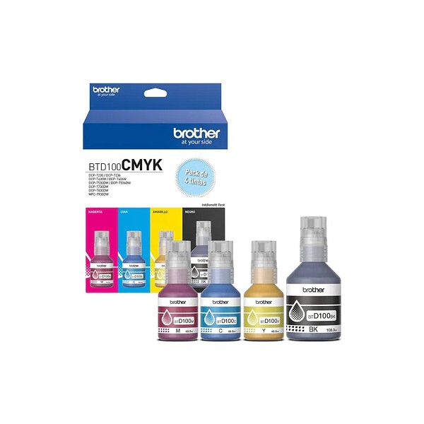 PACK 4 BOTELLAS DE TINTA (BTD100CMYK)
