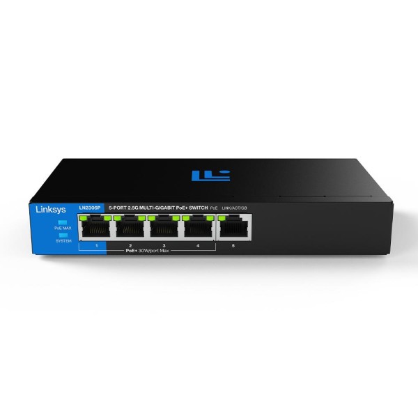 Switch 5 puertos multigigabit 2.5G PoE+ no admin