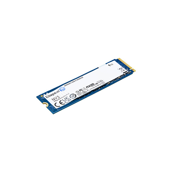 Unidad de Estado Sólido Kingston NV3, 1TB, M.2 2280, NVMePCIe 4.0 x4, Lectura 6000MB/s Escritura 4000MB/s (SNV3S/1000G)