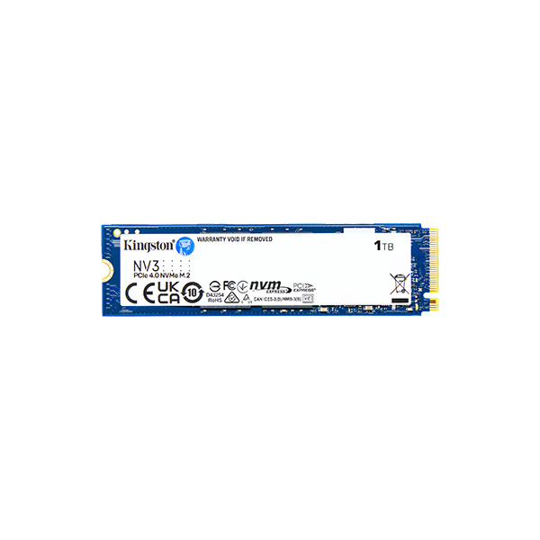 Unidad de Estado Sólido Kingston NV3, 1TB, M.2 2280, NVMePCIe 4.0 x4, Lectura 6000MB/s Escritura 4000MB/s