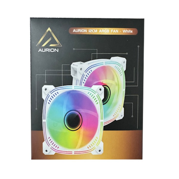 Ventilador para Gabinete AURION ARGB 12CM BLANCO