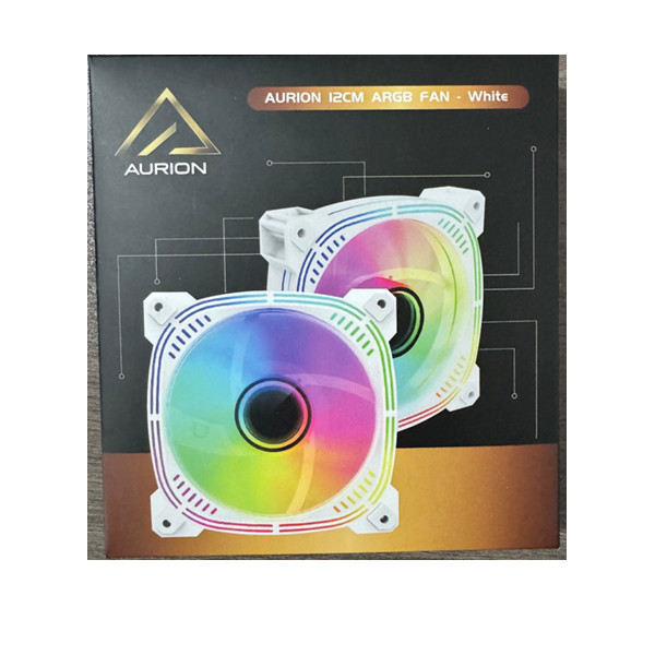 Ventilador para Gabinete AURION ARGB 12CM BLANCO